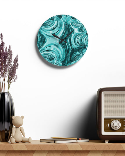Uzi Spiral Tif Acrylic Wall Clock, Round or Square, 10.75" x 10.75"