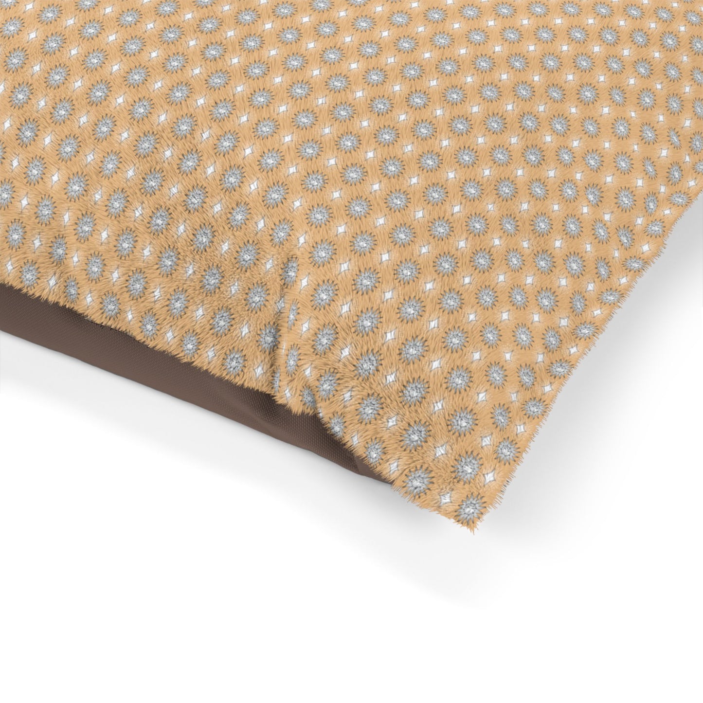 Tan Sunset Star-crossed Bodies Pet Bed, 28" × 18"