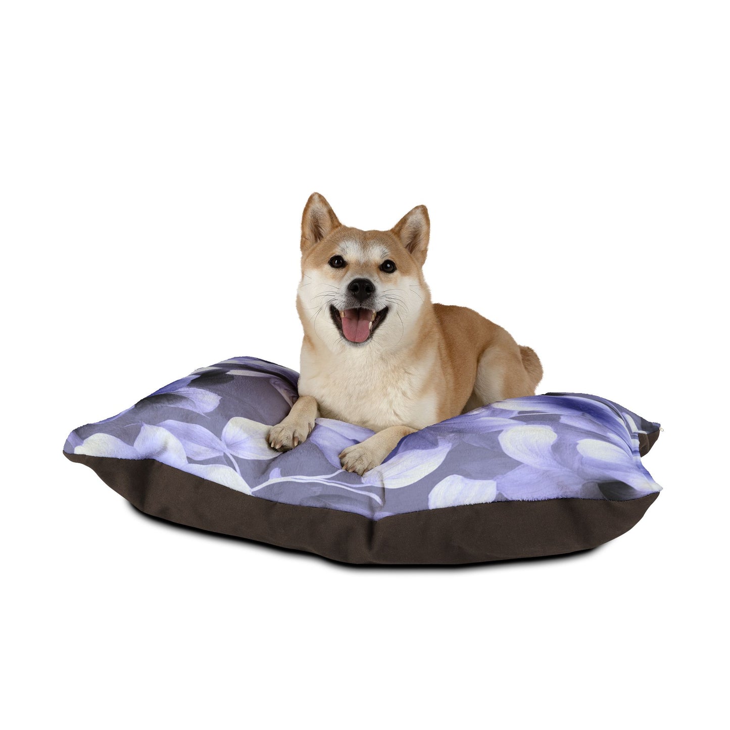 Indigo Blossom Floral Bunch Pet Bed, 40" × 30"