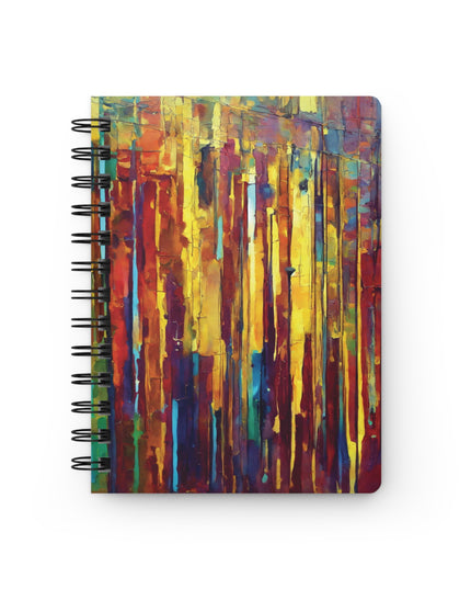 Striped Alpha Spiral Bound Journal, 5" x 7" 150 pages