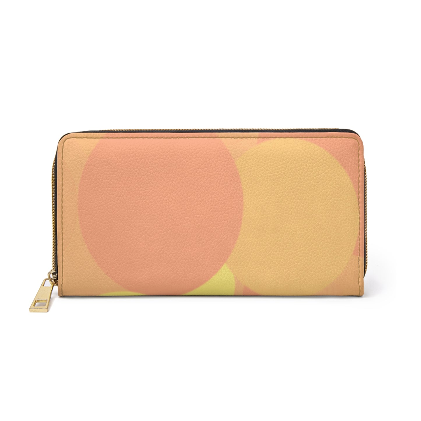 Pastel Bright Oranges Patches Elegant Abstract Zipper Wallet - Stylish & Functional Accessory for Everyday Use