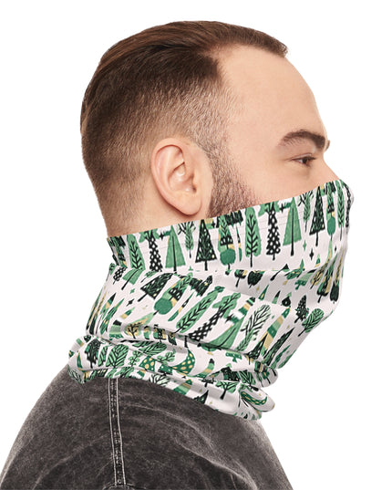 Mini Vintage Green Trees Lightweight Neck Gaiter