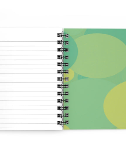 Pastel Green Patches Spiral Bound Journal, 5" x 7" 150 pages