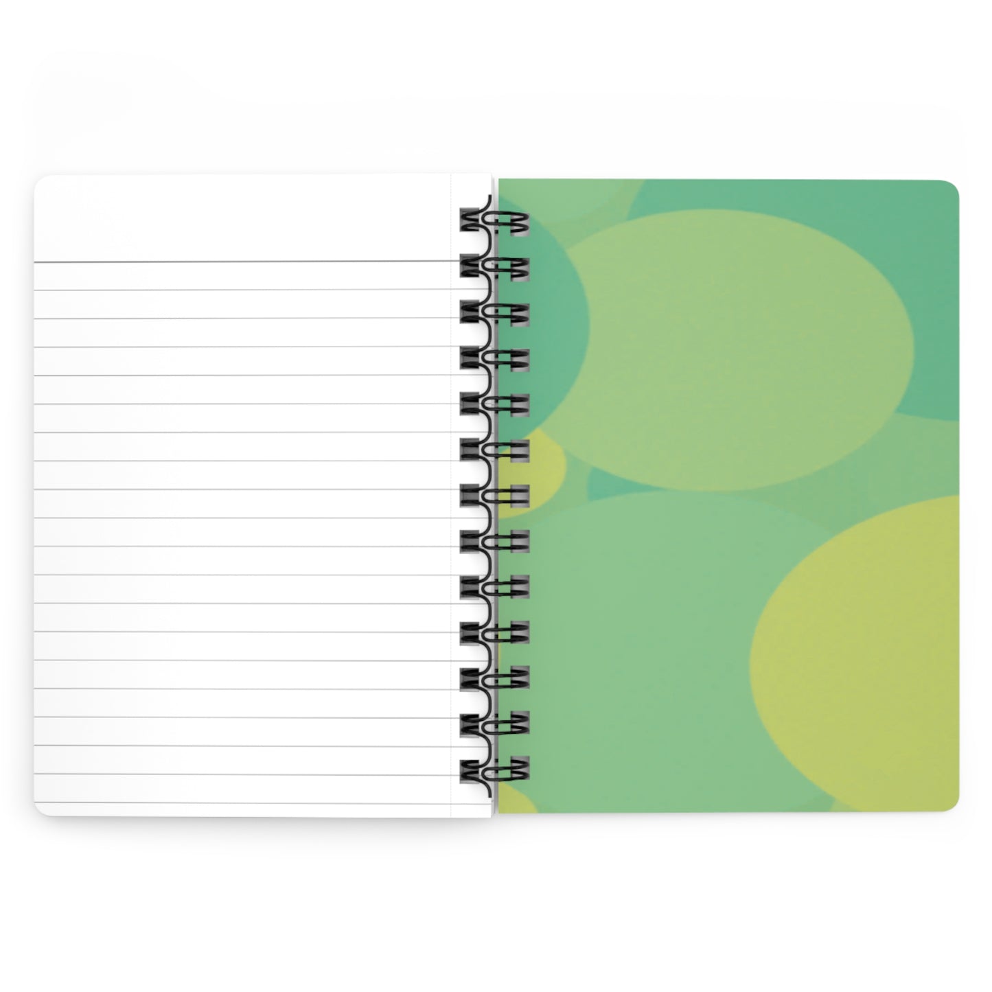 Pastel Green Patches Spiral Bound Journal, 5" x 7" 150 pages