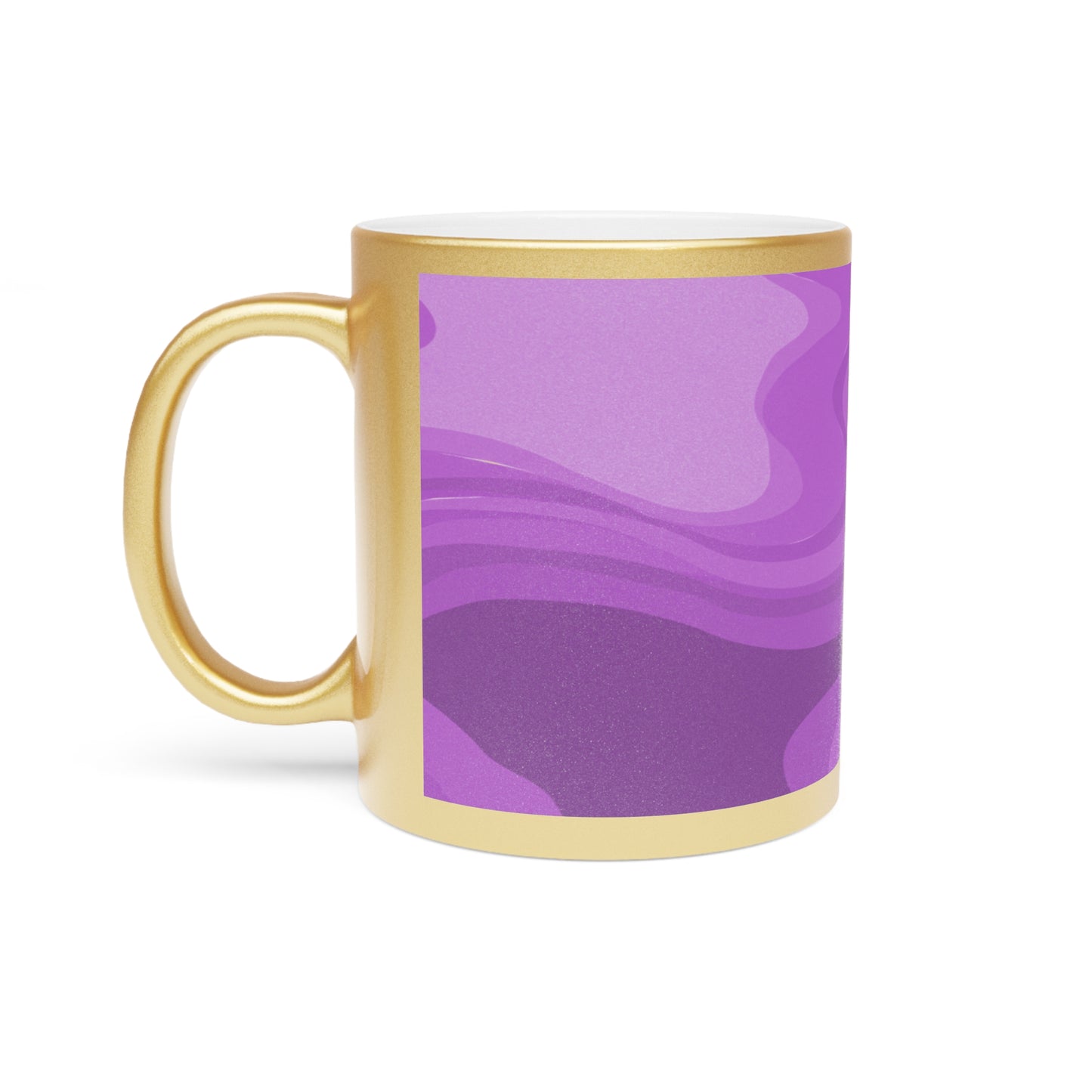 Wavey Purple Wavey 11 oz Metallic Mug (Silver\Gold)