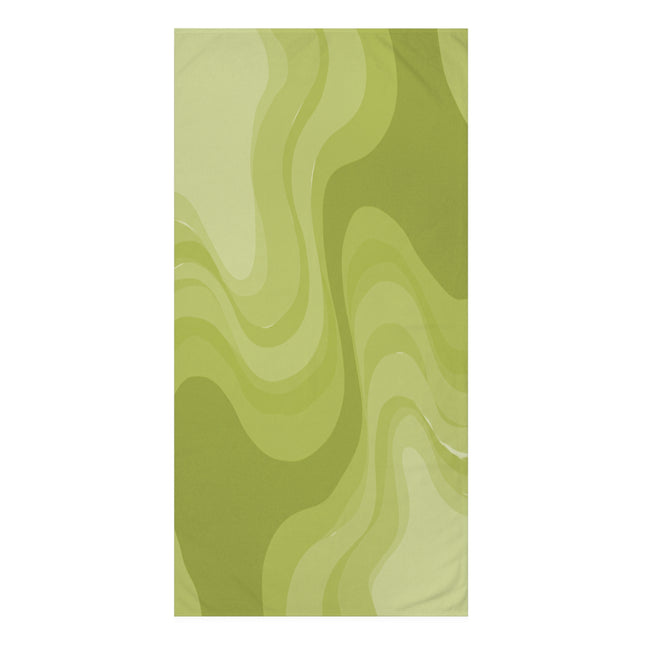 Lemon Wavey 30" x 60" Mink-Cotton Towel (50% polyester, 50% cotton)