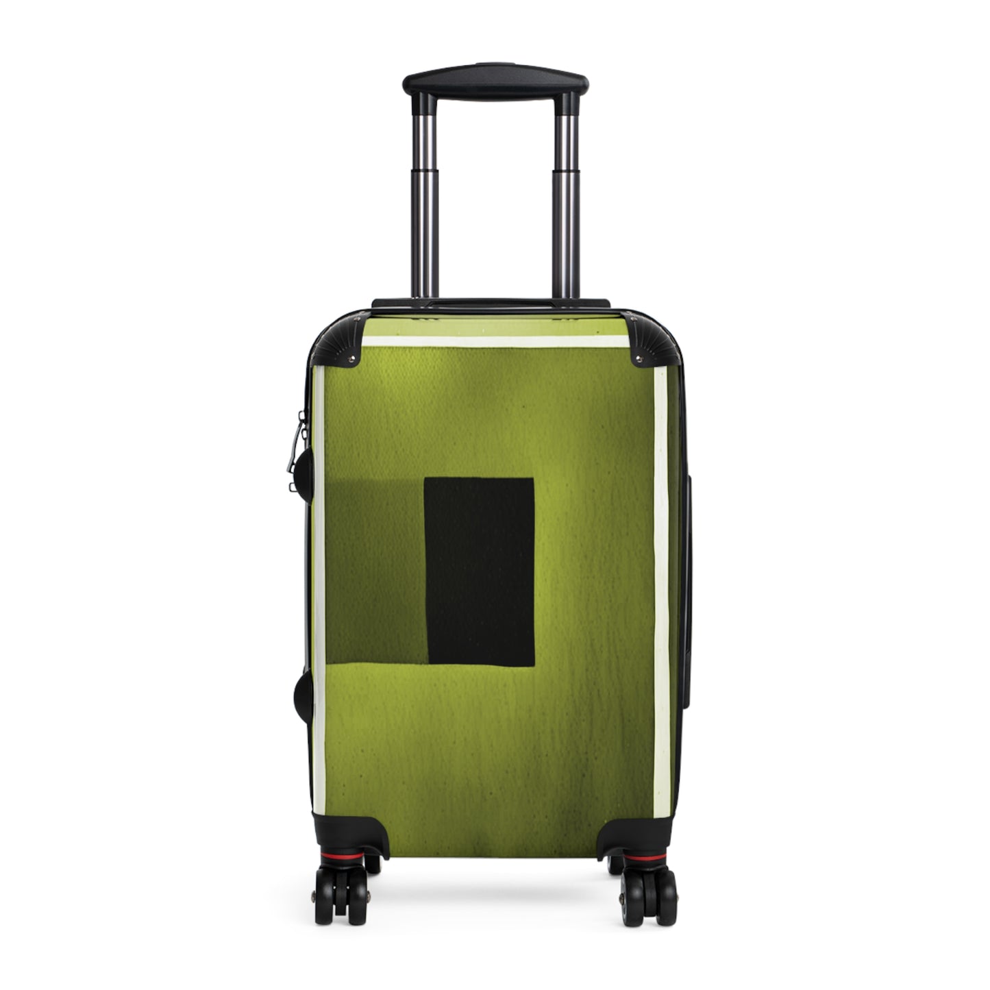 Lemongrass Shadow Small Suitcase with built in lock, 4 double-wheels, telescopic handle, and ABS back hard-shell
