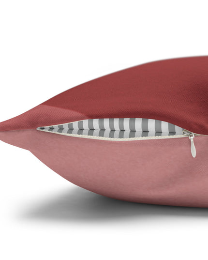 Power Red Wavey Spun Polyester Square Pillowcase, 14" x 14"