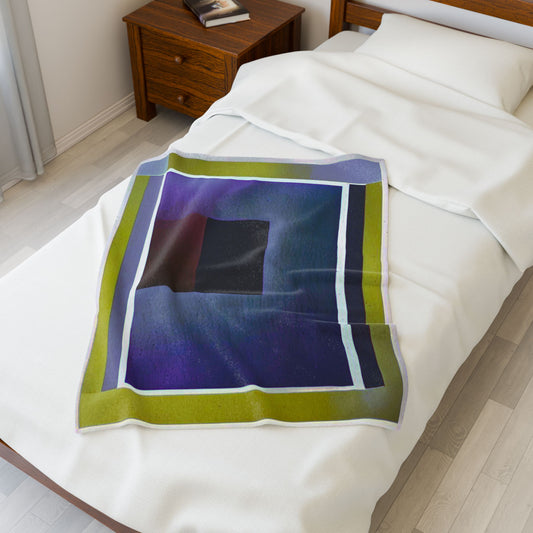 Zeta Shadow Velveteen Plush Blanket, 30" x 40"