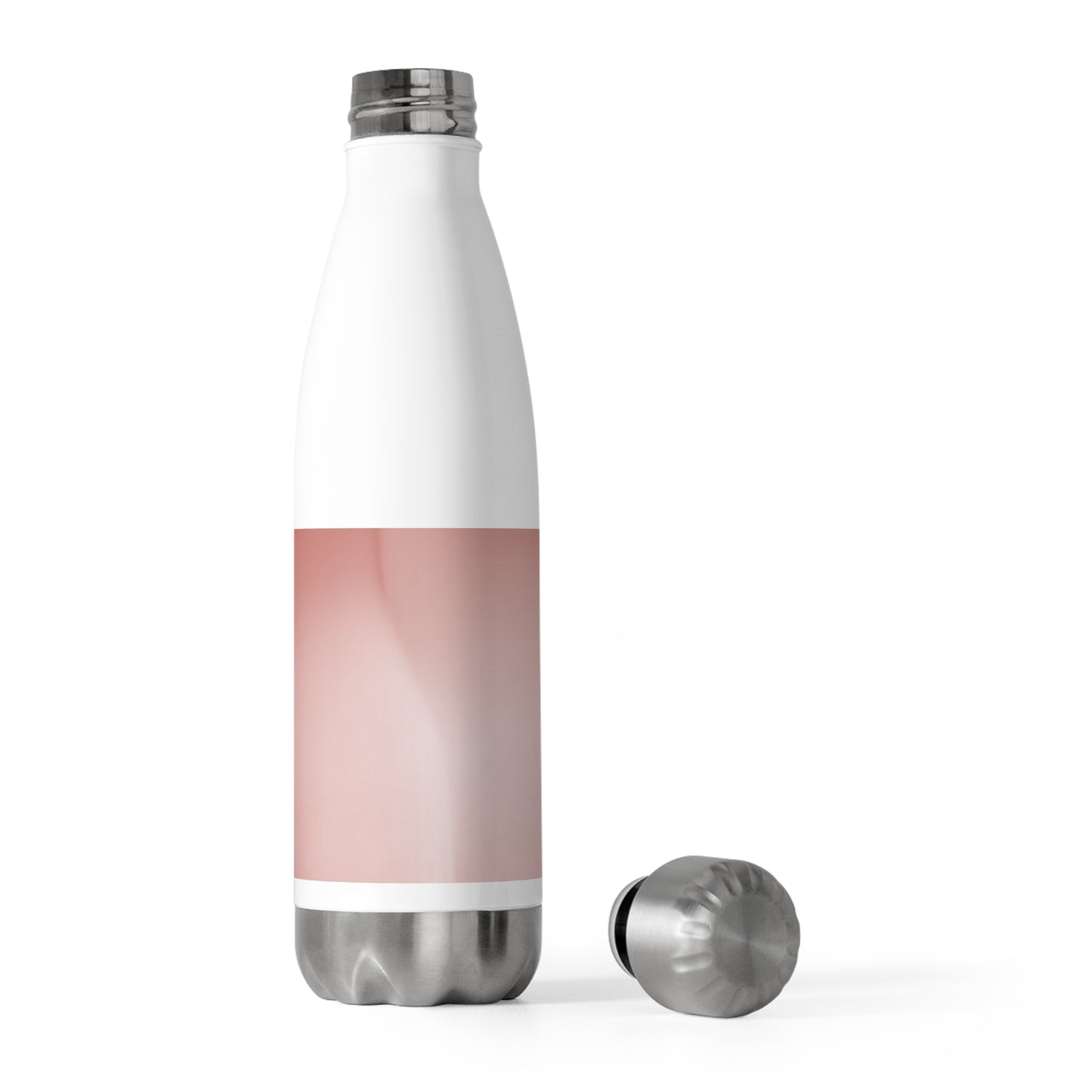 Rose Red Fade 20oz Insulated White Water Bottle
