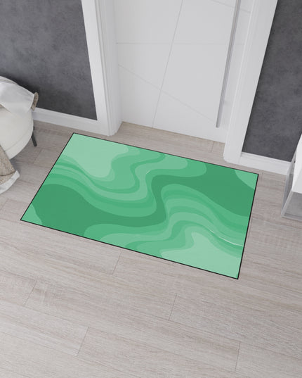 Mint Green Wavey 36" x 60" Heavy Duty Floor Mat
