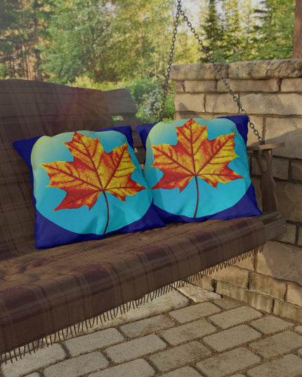 Alpha Maple Leaf 20" x 20" Outdoor Pillow