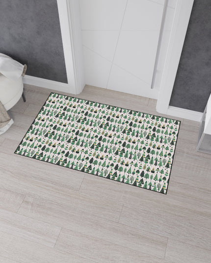 Mini Vintage Green Trees 36" x 60" Heavy Duty Floor Mat