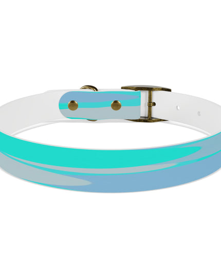 Pastel Tan and Tif Patches Large Dog Collar