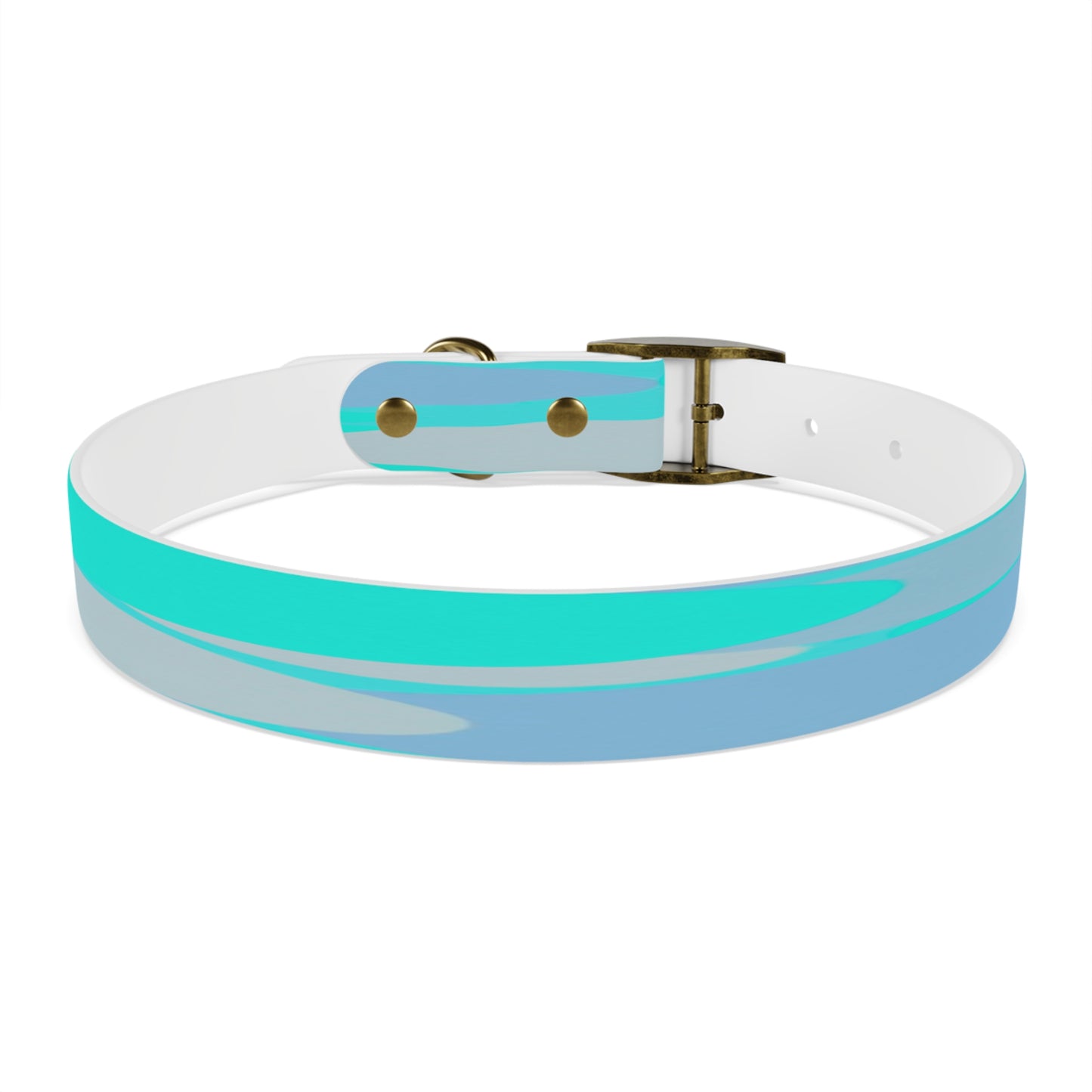 Pastel Tan and Tif Patches Large Dog Collar