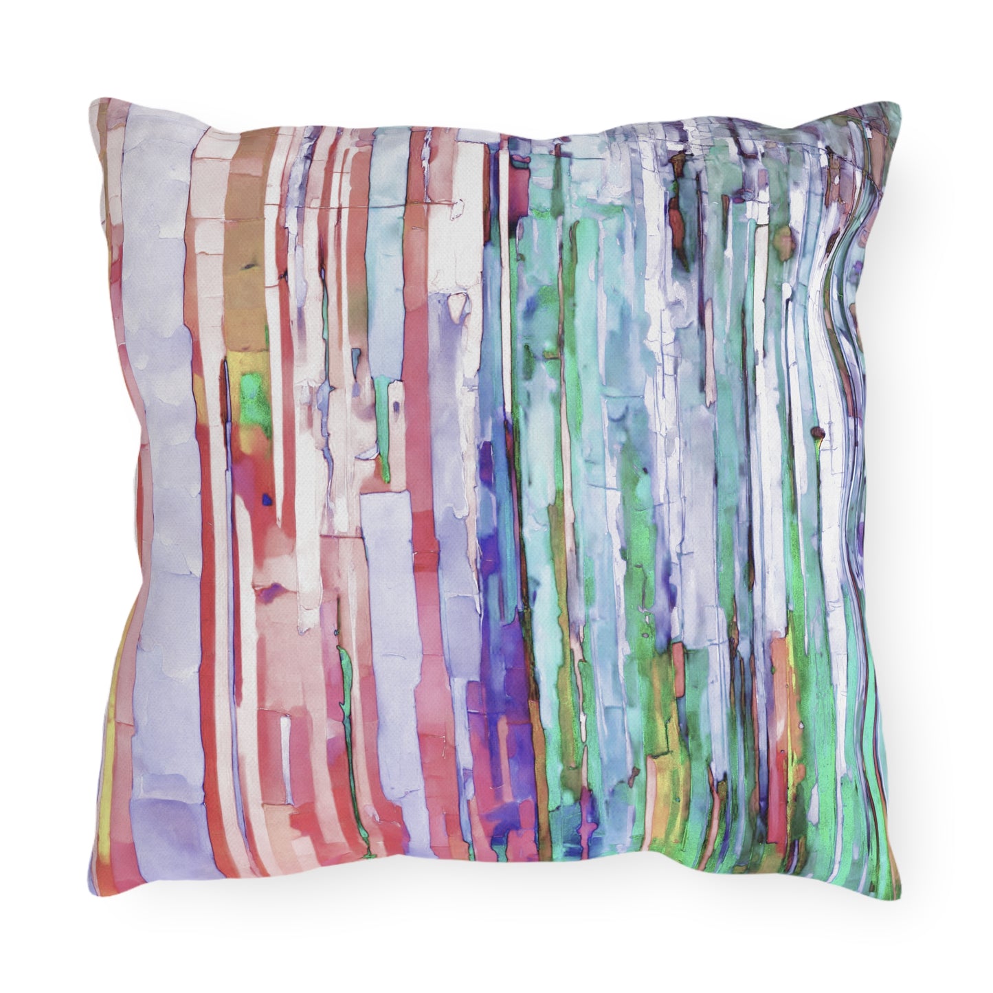 Striped Pastels 16" x 16" Outdoor Pillow