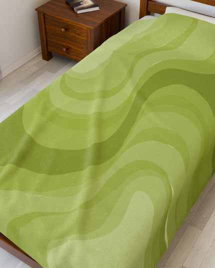 Lemon Wavey Velveteen Plush Blanket, 60" x 80"