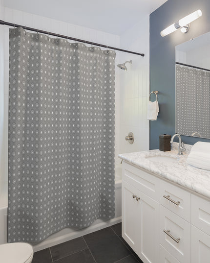 Desaturated Star-crossed Bodies Shower Curtain, 71" x 74"