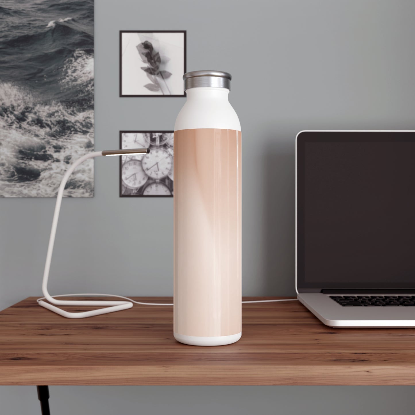 Soft Fade Slim Water Bottle, 20 oz White