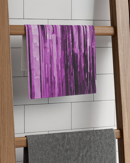 Striped Powder Lavender Rally Towel, 11" x 18"
