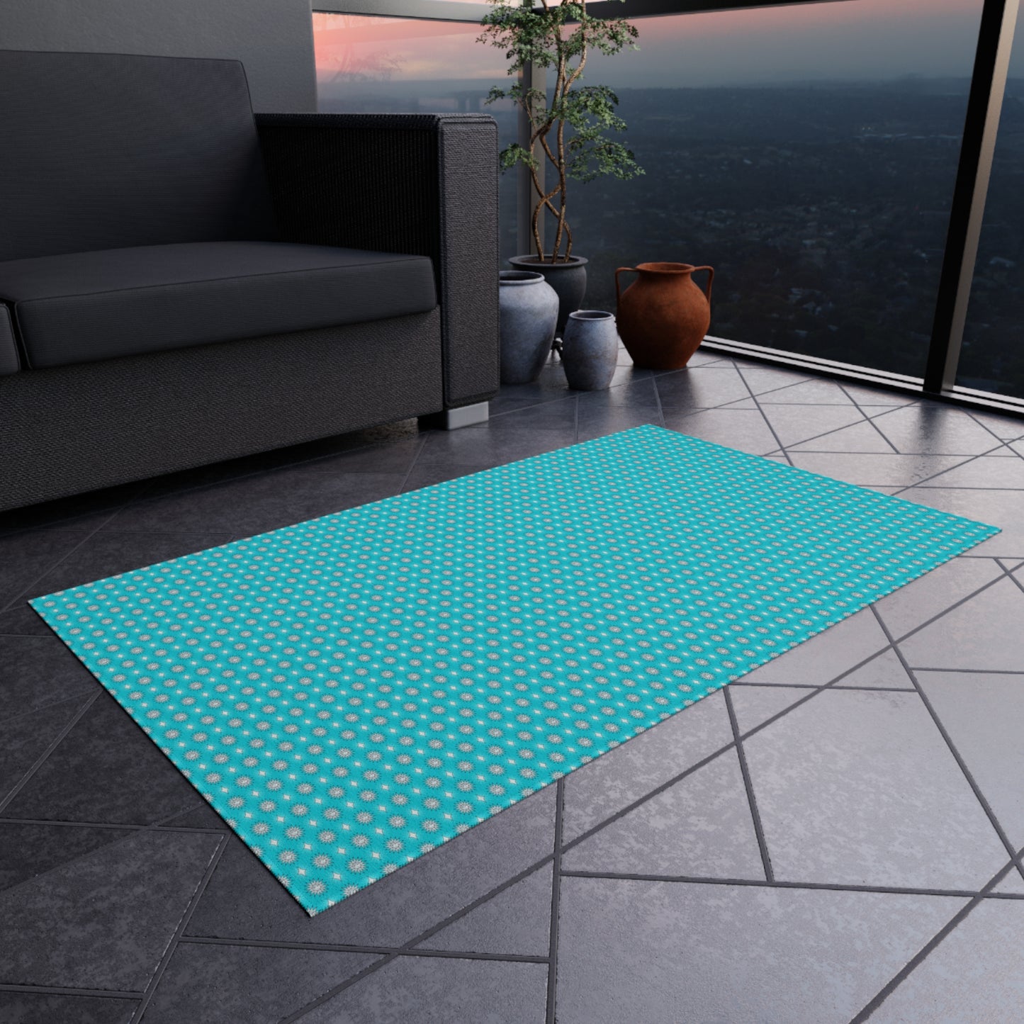 Tif Green Star-crossed Bodies Outdoor Rug, 36" x 60"