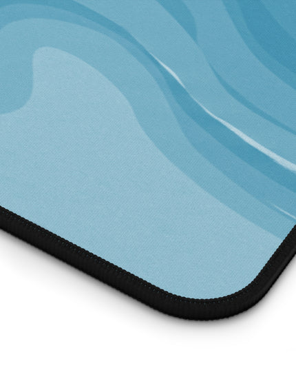 Sky Blue Wavey 12" x 22" Desk Mat
