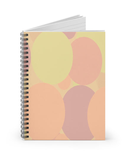 Pastel Hot Peach Patches Spiral Notebook - Ruled Line, 6" x 8", 118 pages