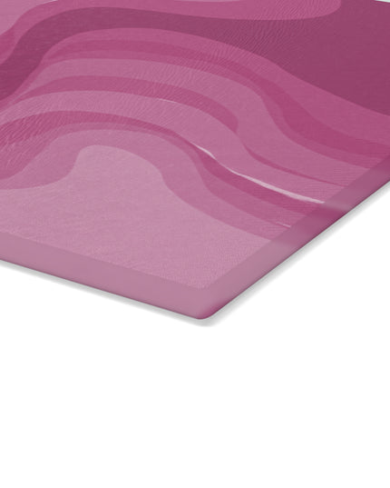 Pinky Mauve Wavey Glass Cutting Board, 11" x 15"