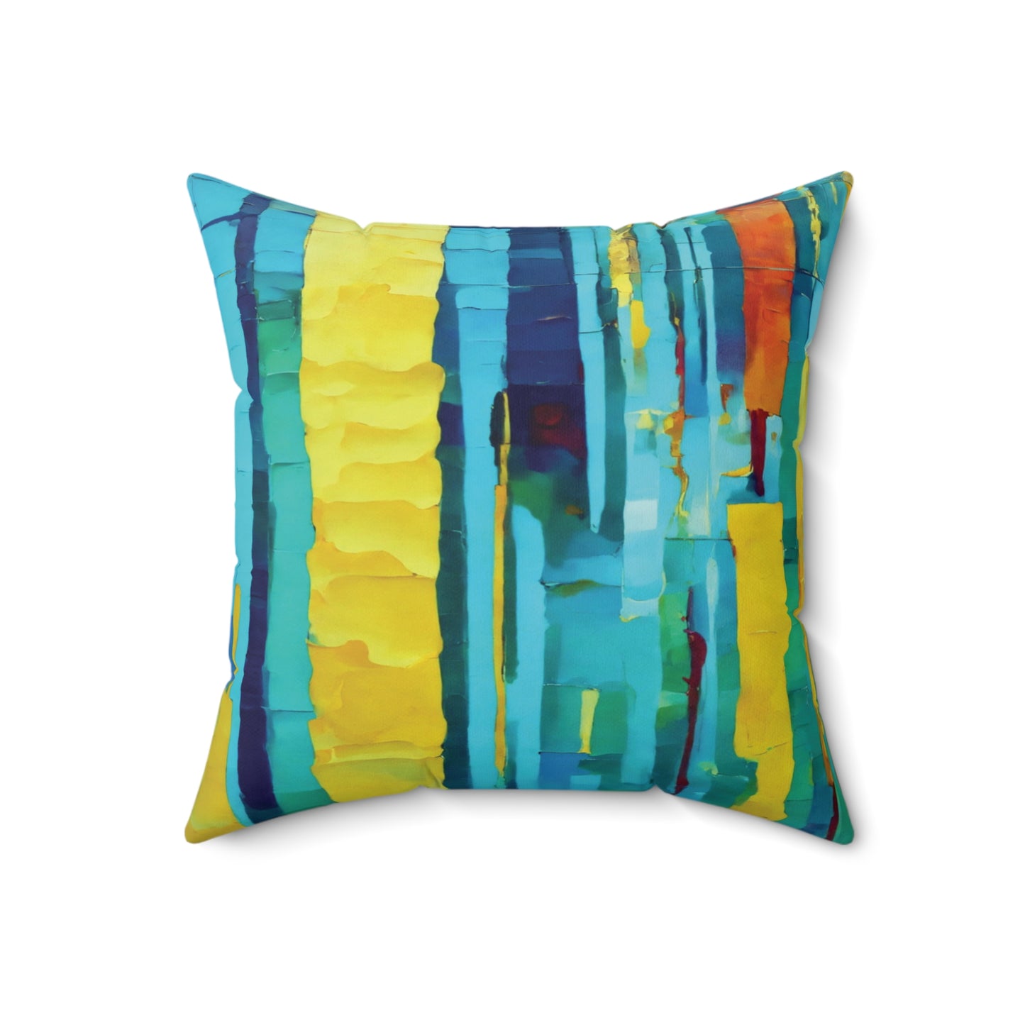 Striped Alpha 18" x 18" Faux Suede Square Pillow