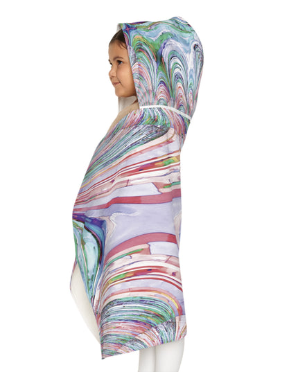 Uzi Spiral Pastels Youth Hooded Towel, 24" x 48"