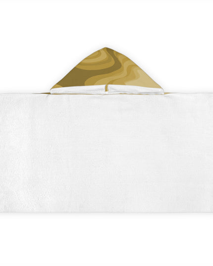 Brown Wavey Youth Hooded Towel, 24" x 48"
