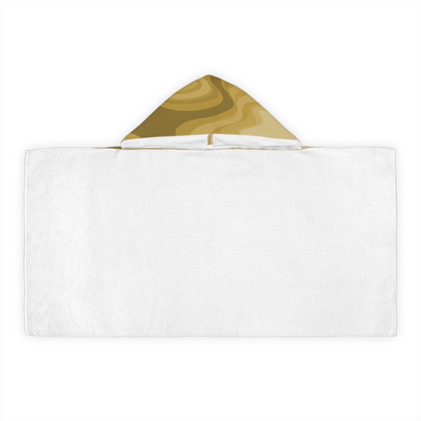 Brown Wavey Youth Hooded Towel, 24" x 48"