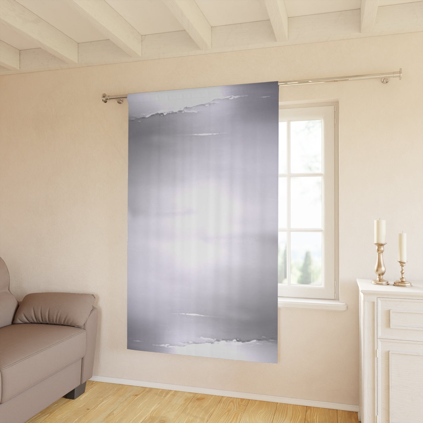 Sephia Sea Dark Fog Window Curtain, 50" x  84", blackout