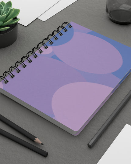 Pastel Purple Family Patches Spiral Bound Journal, 5" x 7" 150 pages