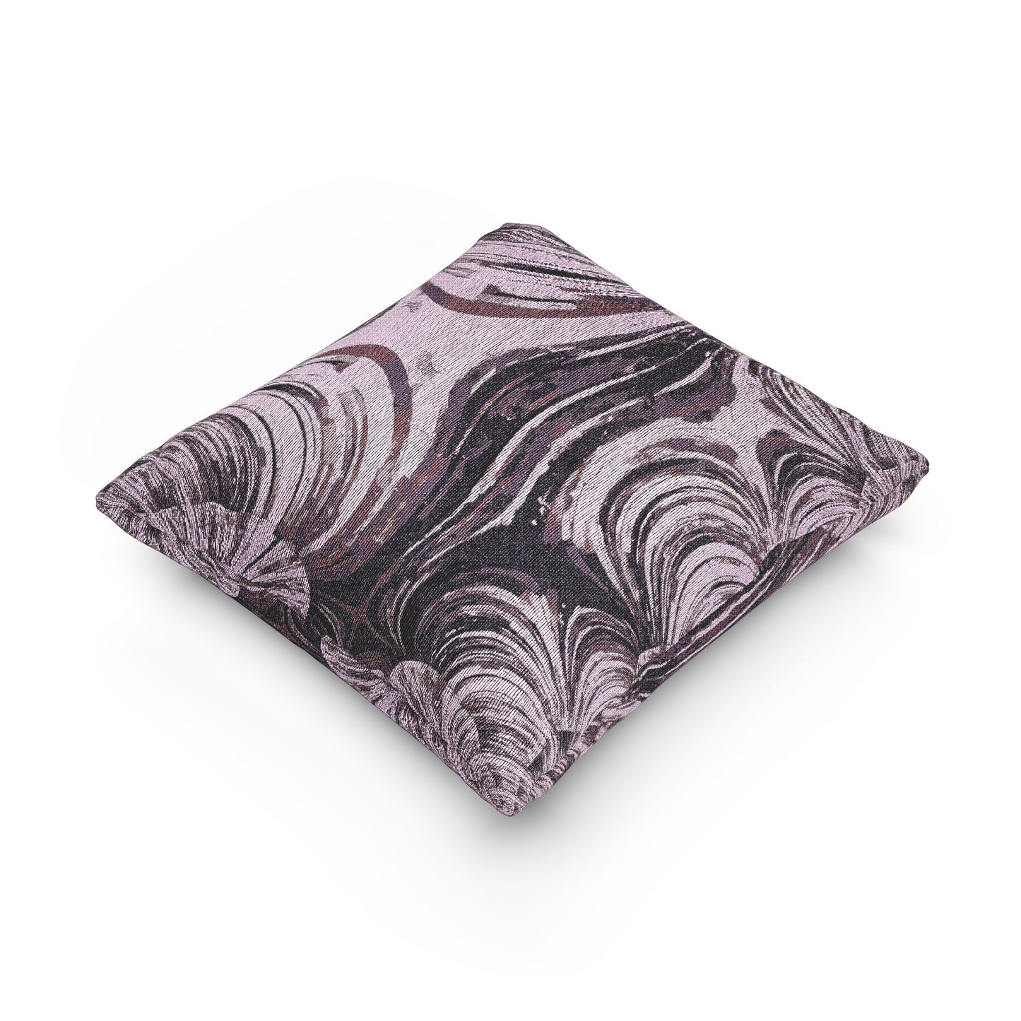 Uzi Spiral Powder Lavender Woven Pillow, 17" x 18"
