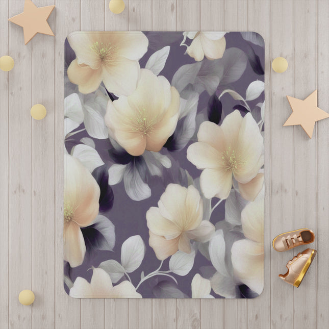 White Blush Floral Bunch Toddler Blanket, 30" x 40"