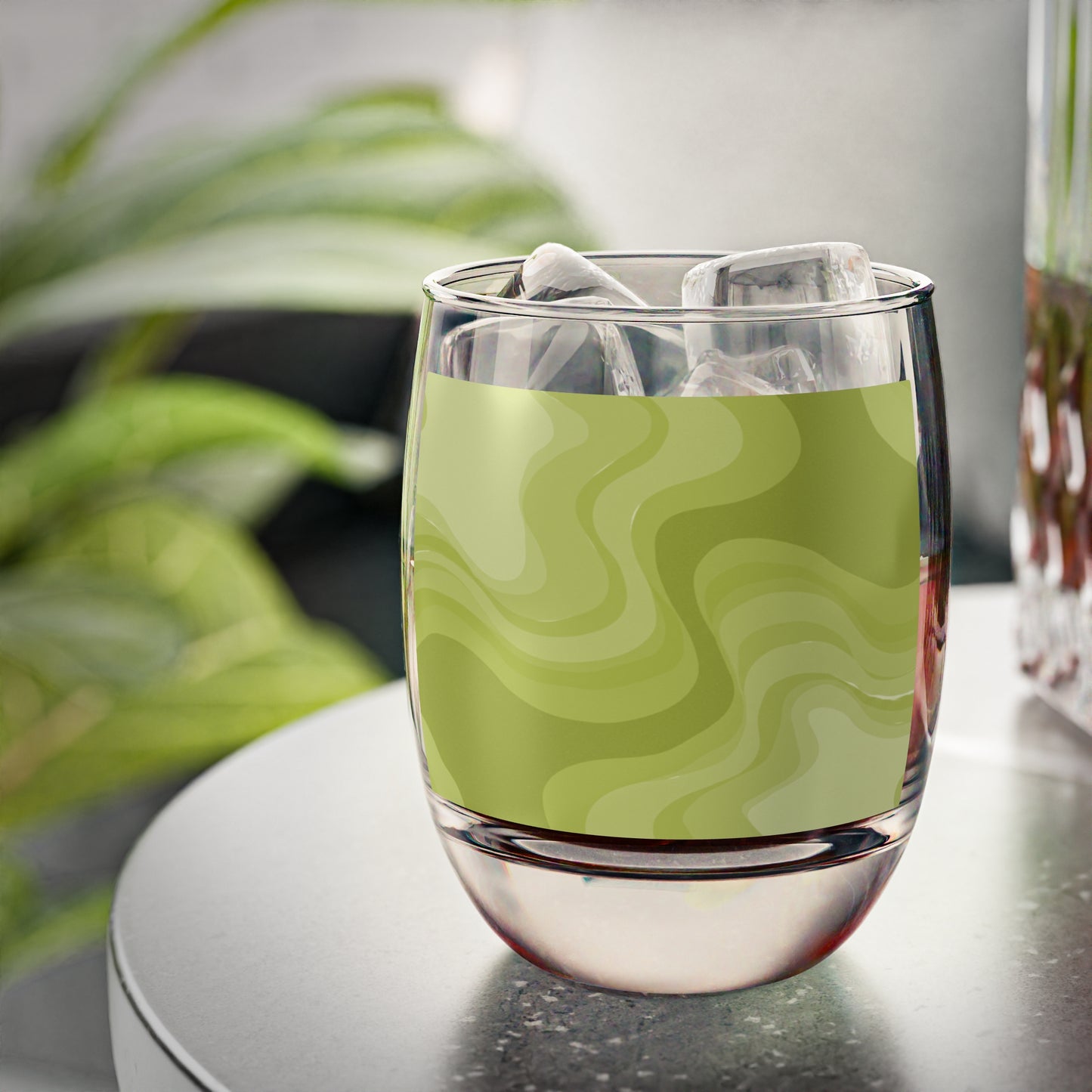 Lemon Wavey Whiskey Glass, 6 oz