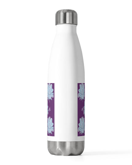 Blue Floral Butterflies 20oz Insulated Water Bottle