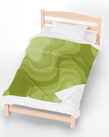 Lemon Wavey Velveteen Plush Blanket, 50" x 60"