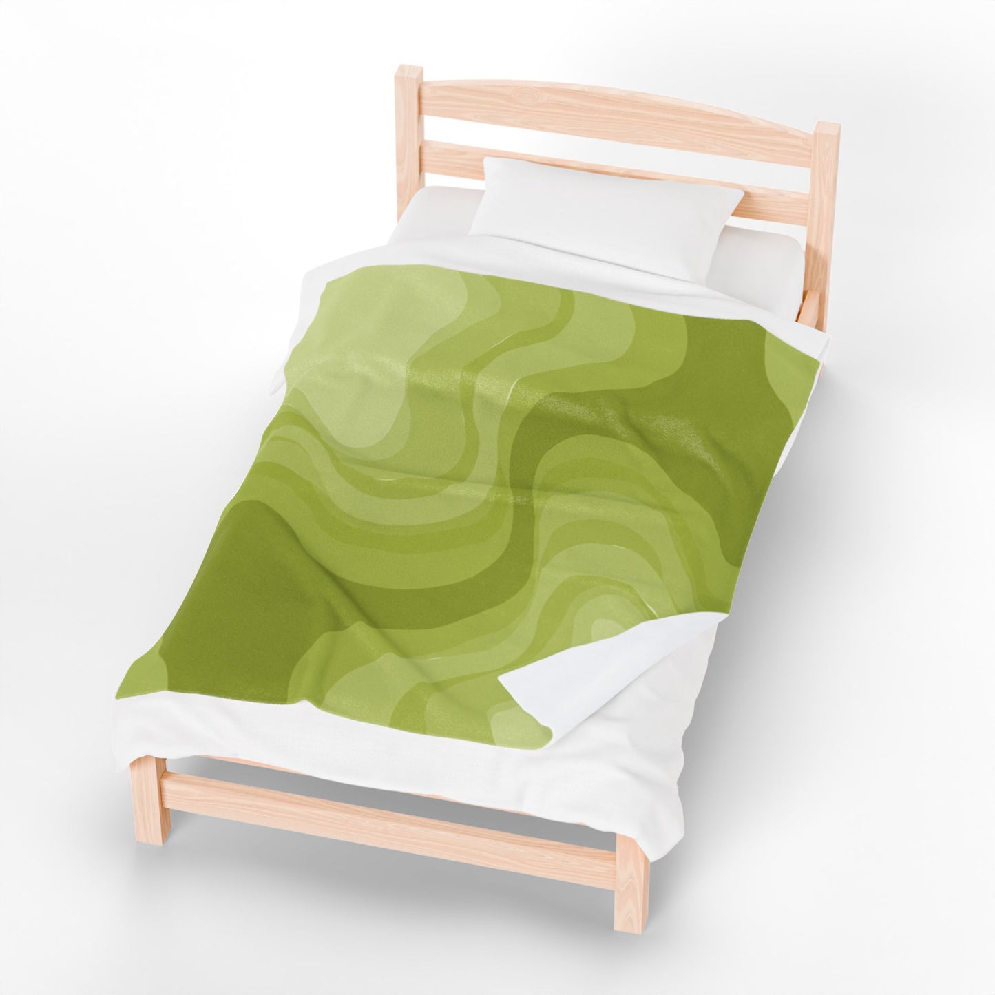 Lemon Wavey Velveteen Plush Blanket, 50" x 60"