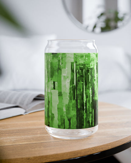 Striped Mint Pastels Sipper Glass, 16oz