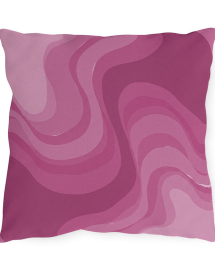 Pinky Mauve Wavey 16" x 16" Outdoor Pillow