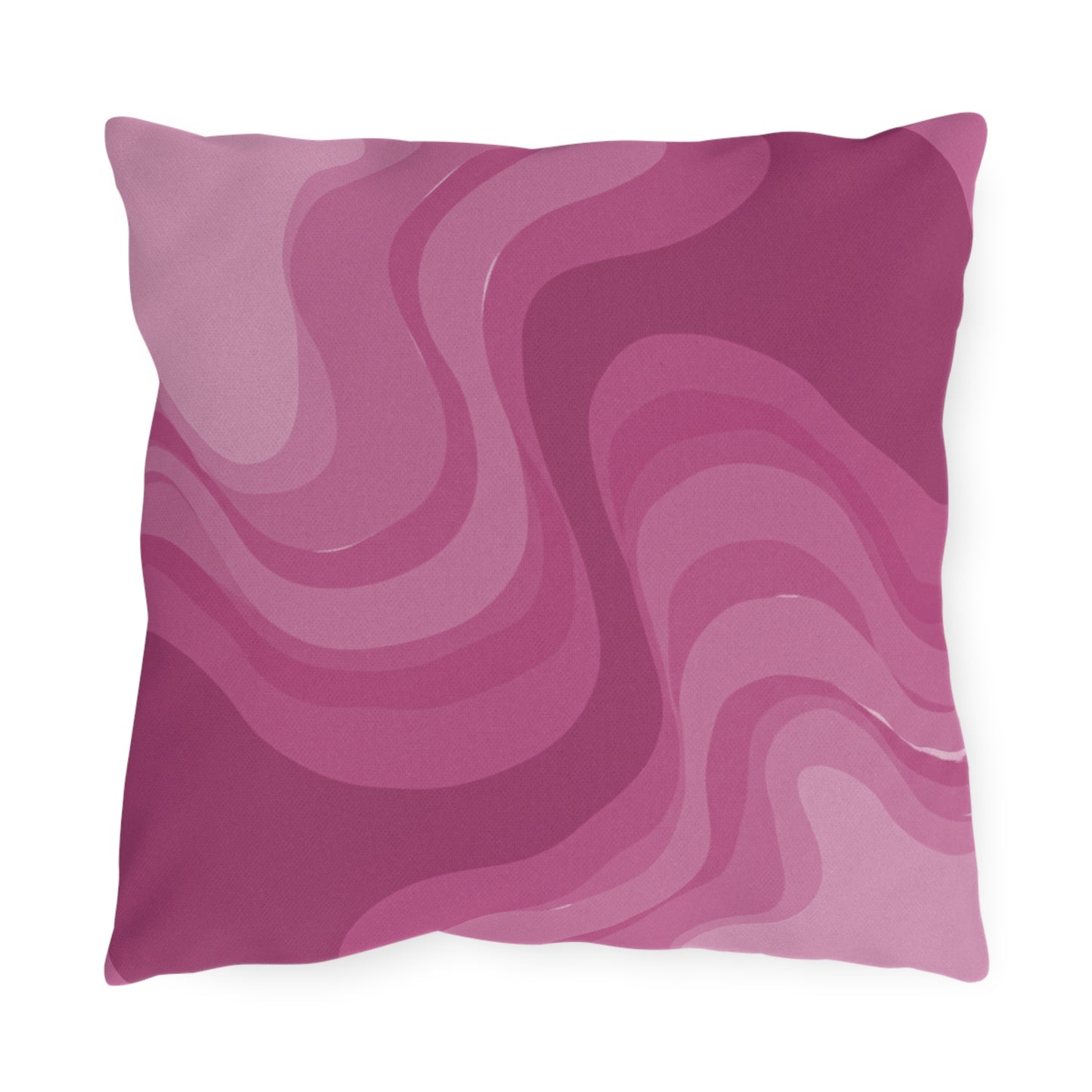 Pinky Mauve Wavey 16" x 16" Outdoor Pillow