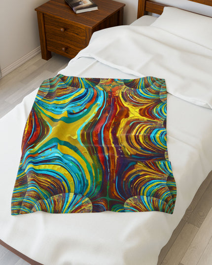 Uzi Spiral Alpha Velveteen Plush Blanket, 30" x 40"