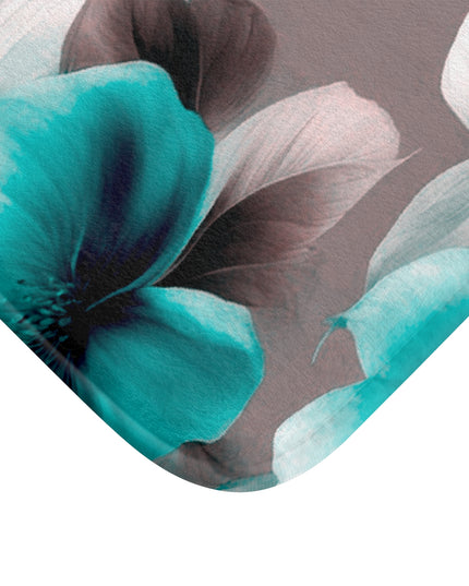 Tif Green Gray Floral Bunch 34" x 21" Bath Mat
