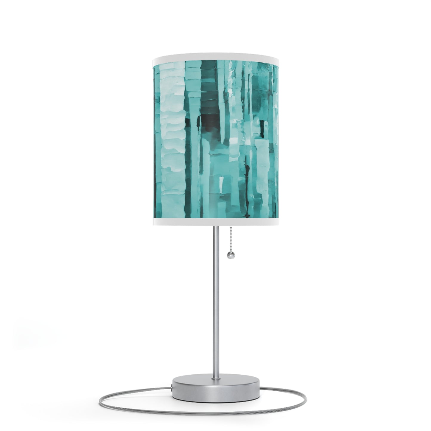 Striped Tif Table Lamp on a White or Silver Stand, US|CA plug