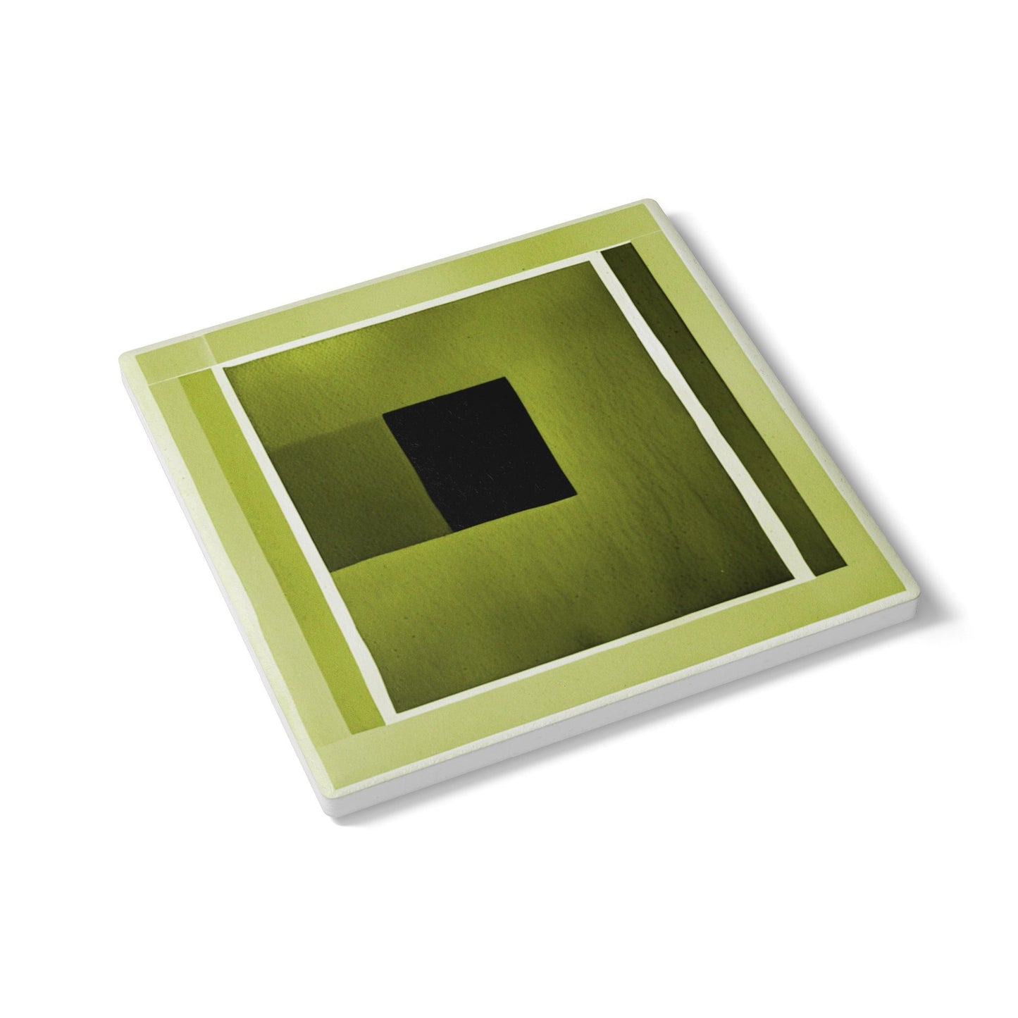 Lemongrass Shadow 4" x 4" Square Ceramic Coaster