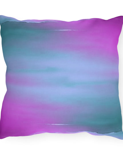 Dark Blue Green Sea Purple Fog 16" x 16" Outdoor Pillows
