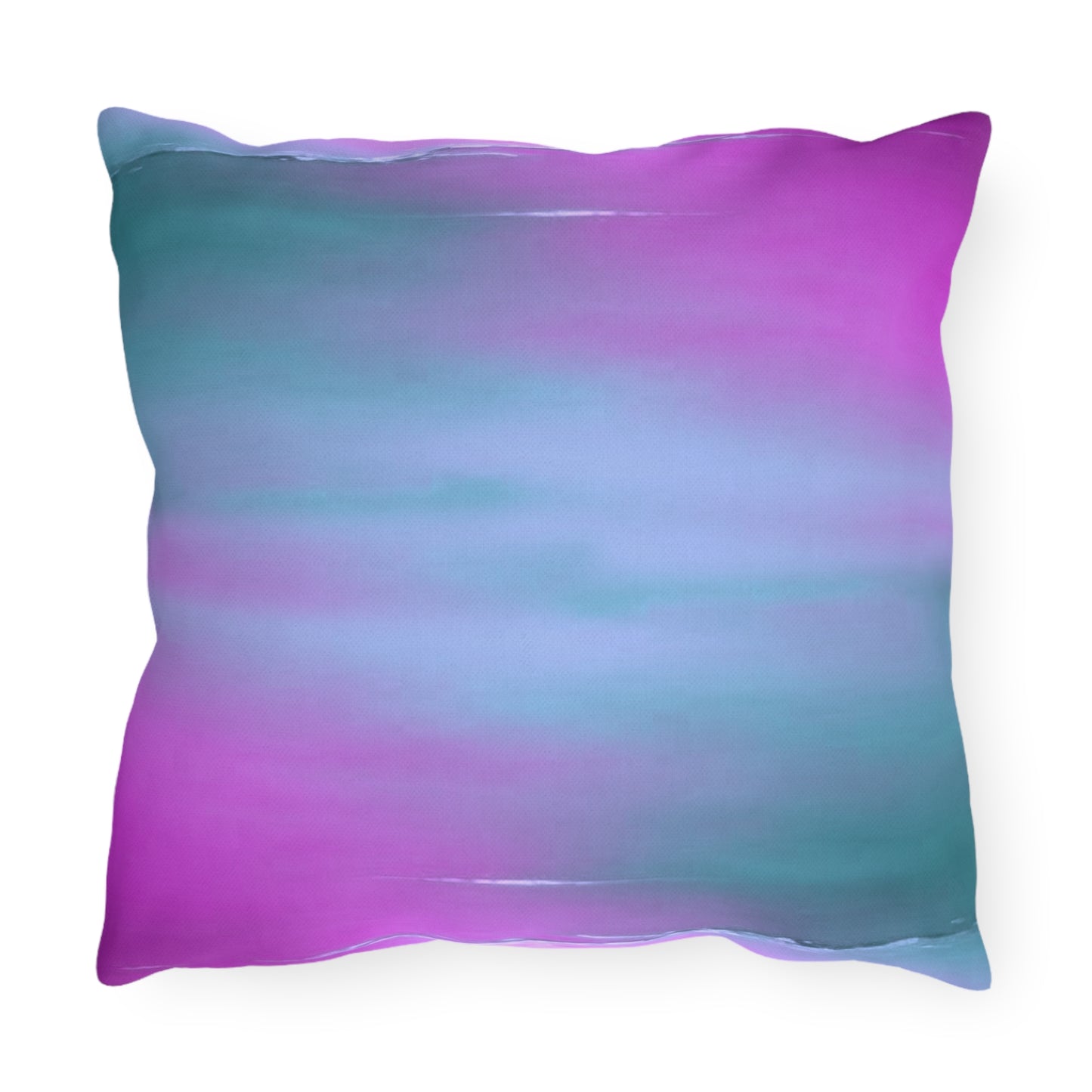 Dark Blue Green Sea Purple Fog 16" x 16" Outdoor Pillows