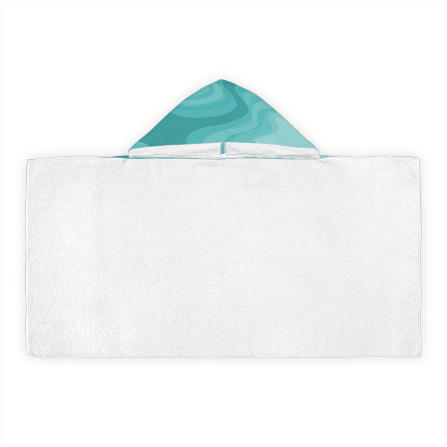 Tif Green Wavey Youth Hooded Towel, 24" x 48"